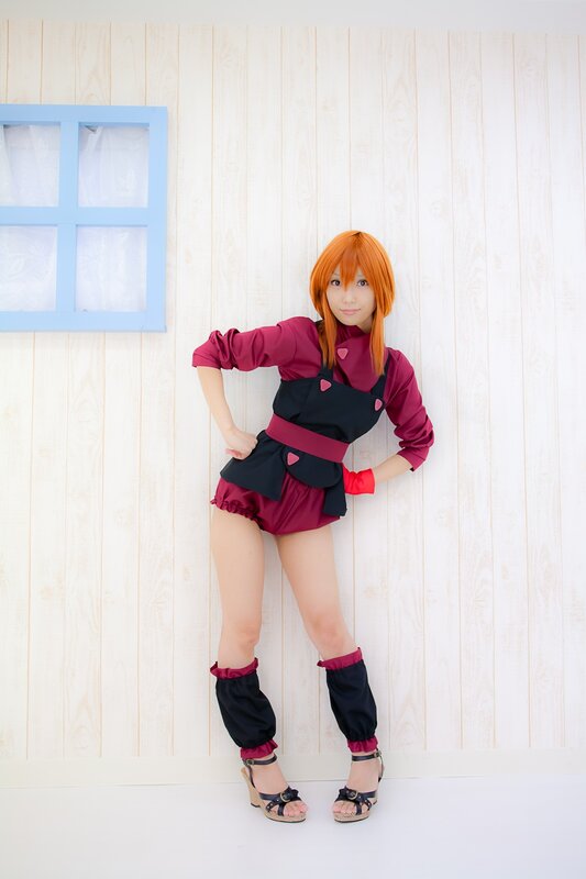cosplayer in character outfit