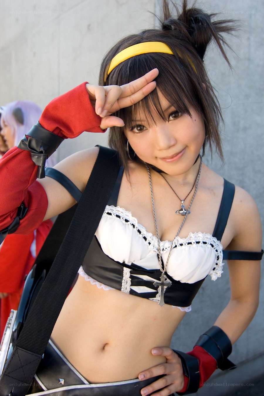 cosplayer in character outfit