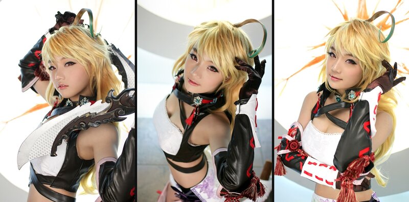 cosplayer in fantasy costume