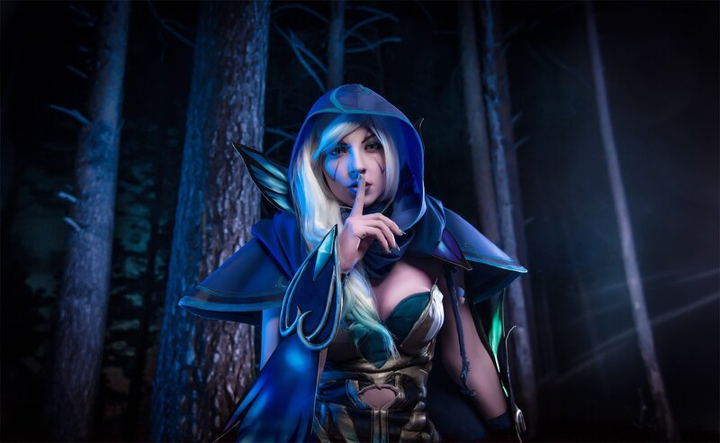Cosplayer in Forest — Blue