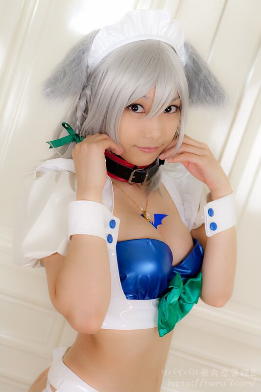 cosplayer in maid outfit