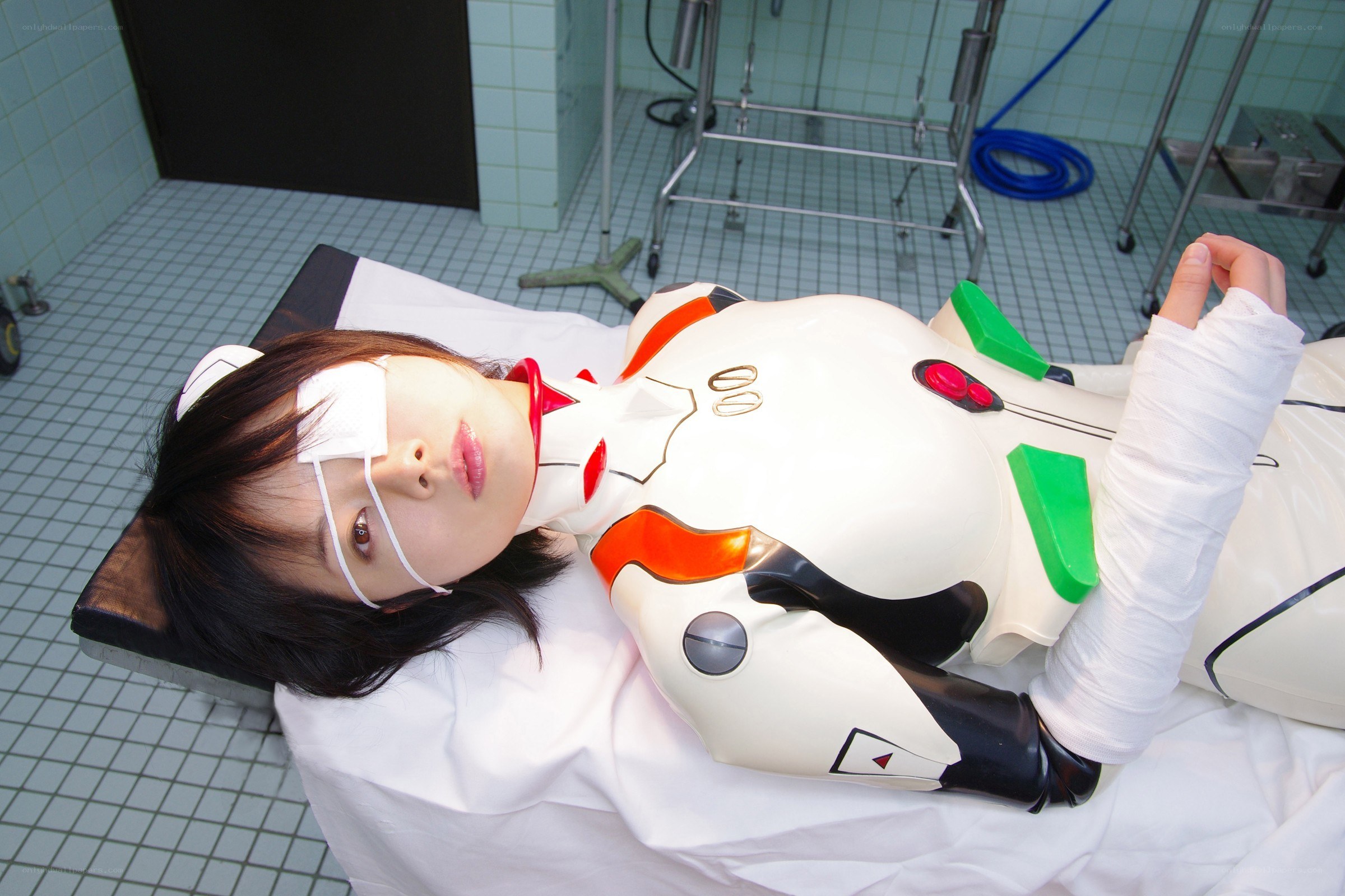 cosplayer in medical setting