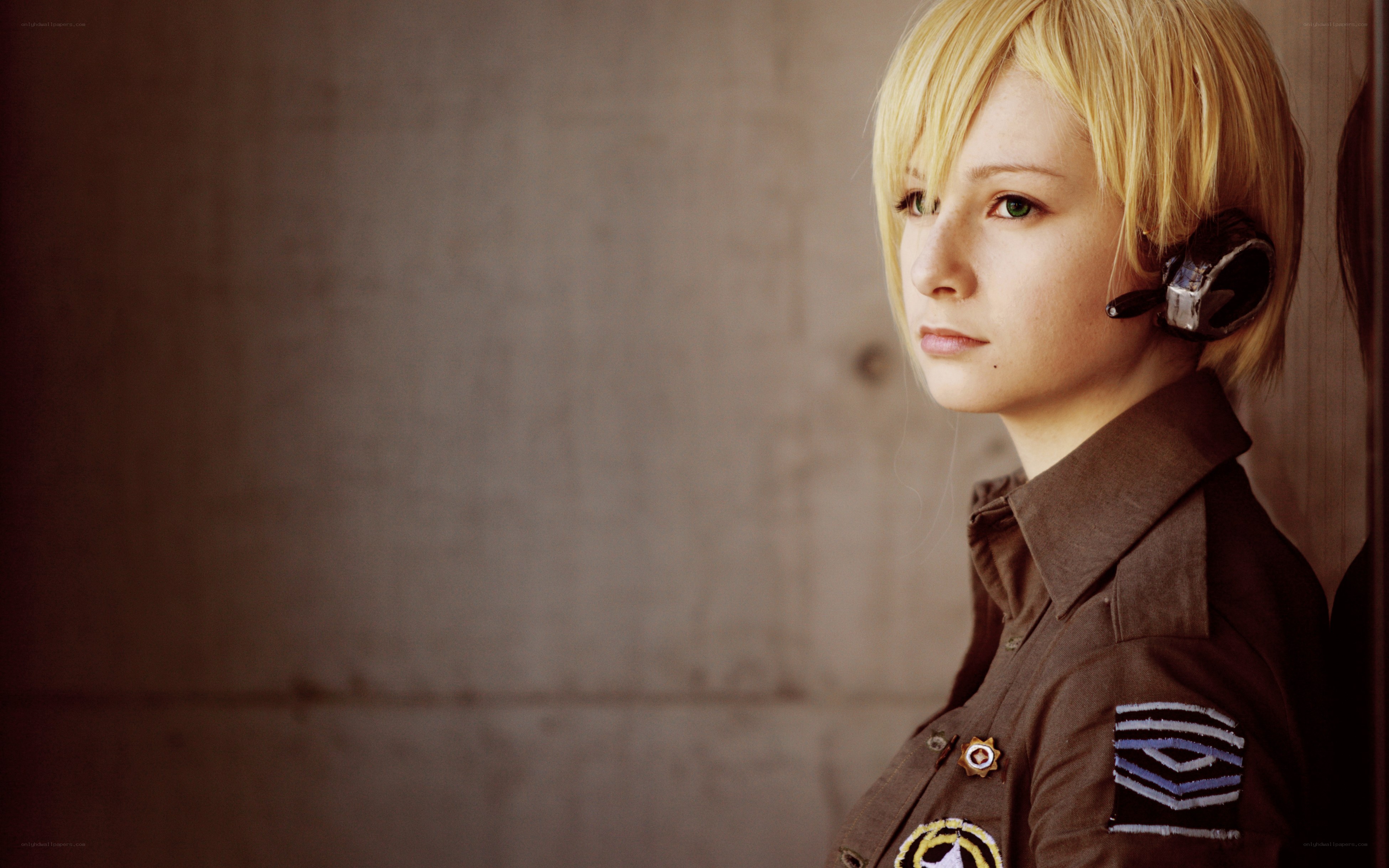 cosplayer in military uniform
