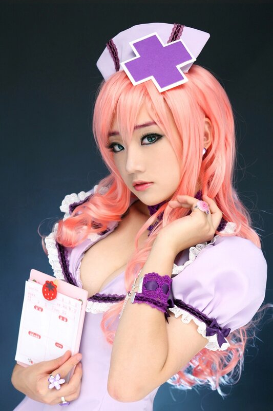 cosplayer in nurse outfit