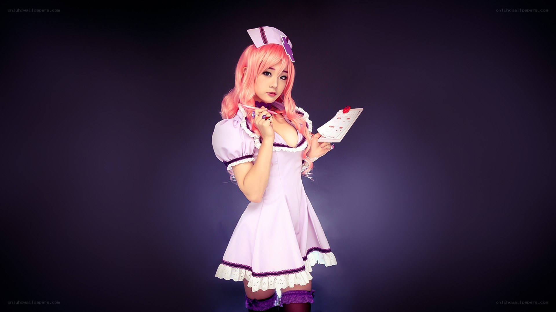 cosplayer in nurse outfit
