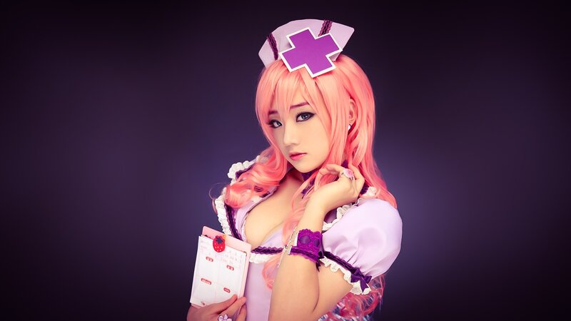 cosplayer in nurse outfit