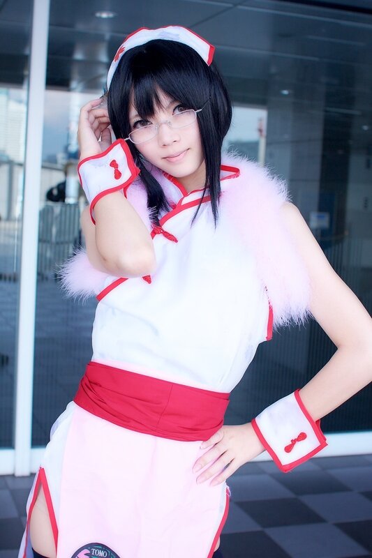 cosplayer in nurse outfit