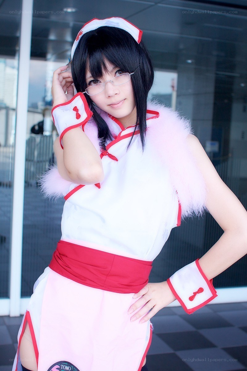 cosplayer in nurse outfit