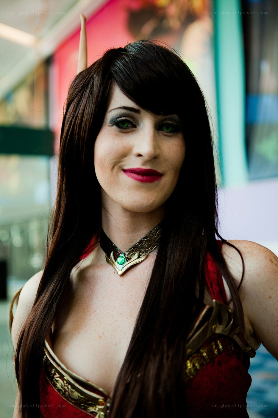 cosplayer in red costume