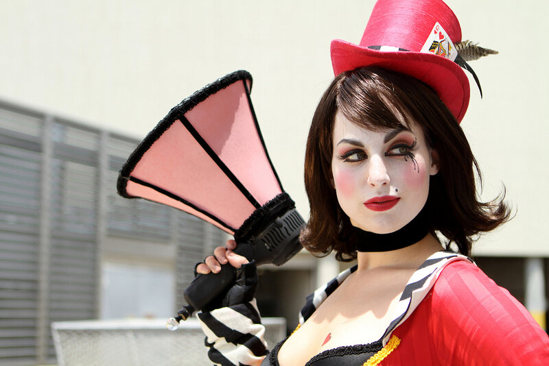 cosplayer in red hat