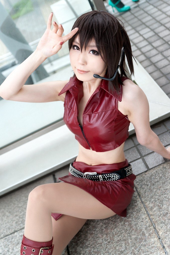 cosplayer in red outfit