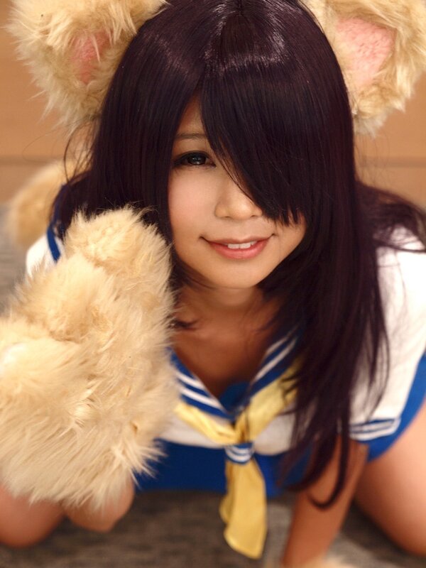 cosplayer in sailor outfit