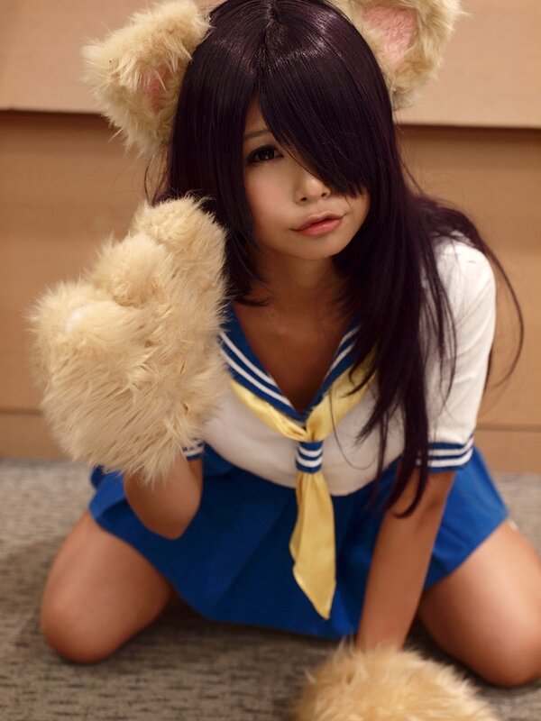 cosplayer in sailor outfit