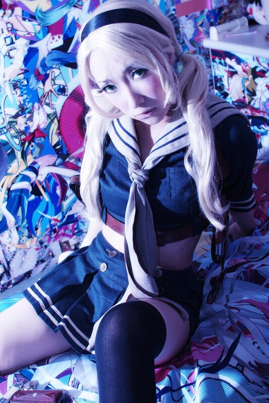 cosplayer in sailor outfit