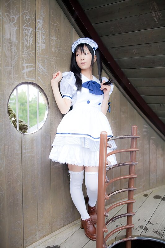 cosplayer in sailor outfit