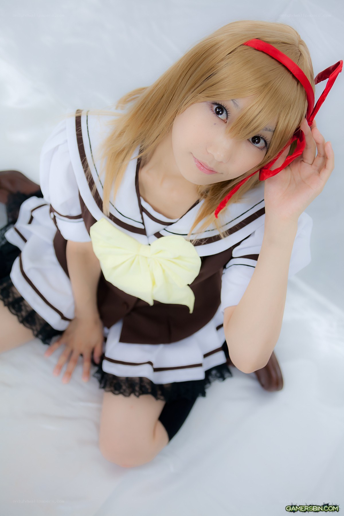 cosplayer in sailor outfit