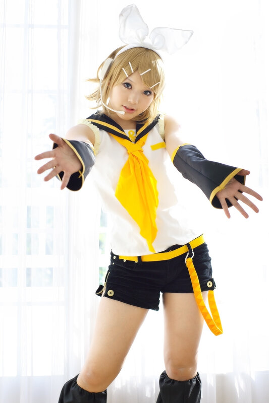 cosplayer in sailor outfit