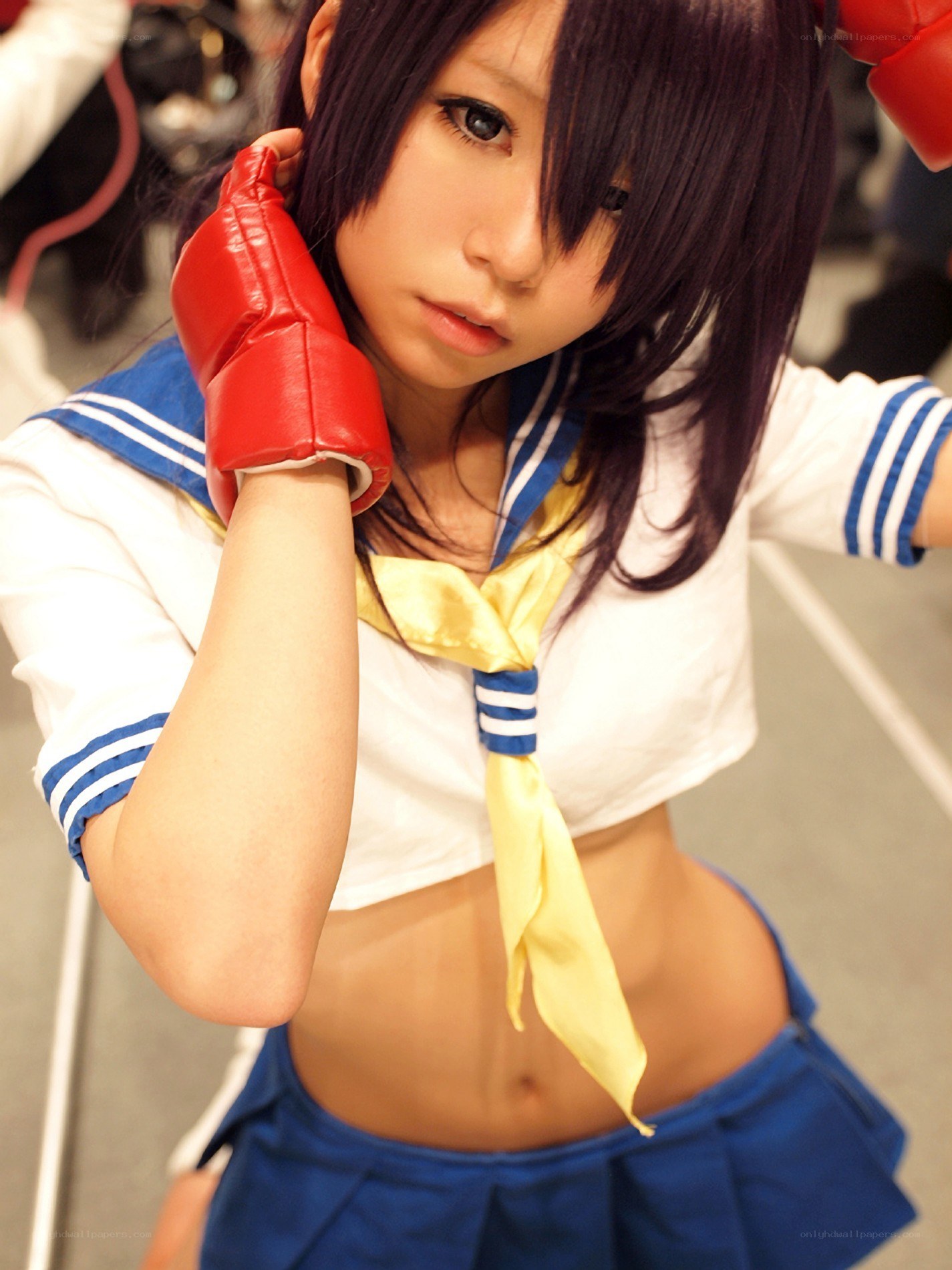 cosplayer in sailor outfit
