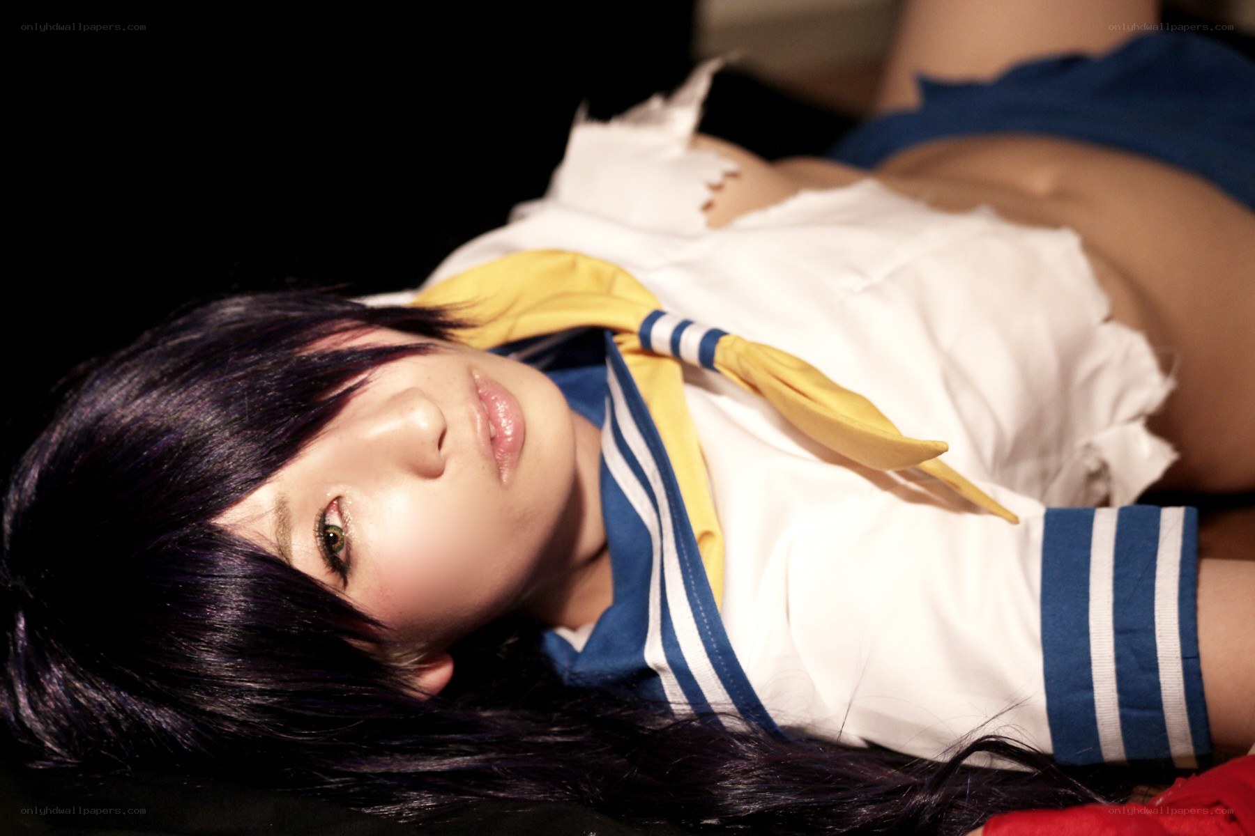 cosplayer in sailor uniform