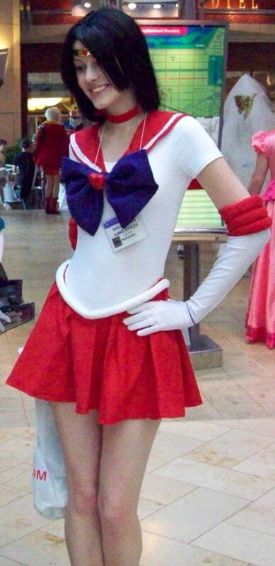 cosplayer in sailor uniform