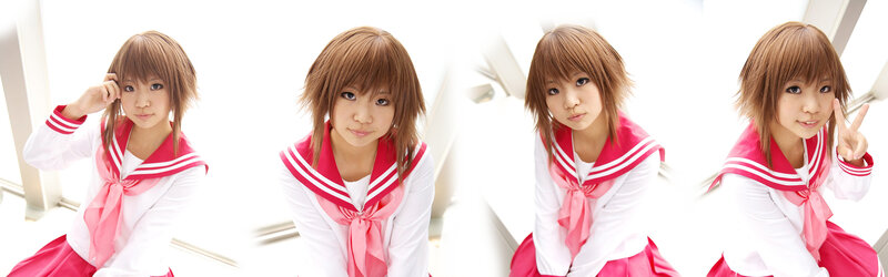 cosplayer in sailor uniform