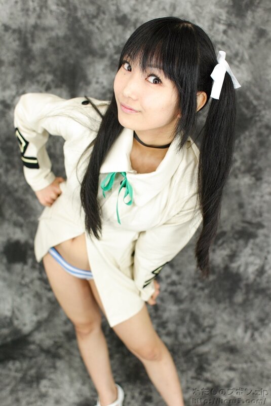 cosplayer in school uniform