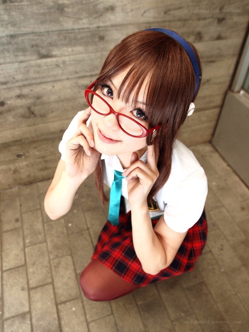 cosplayer in school uniform