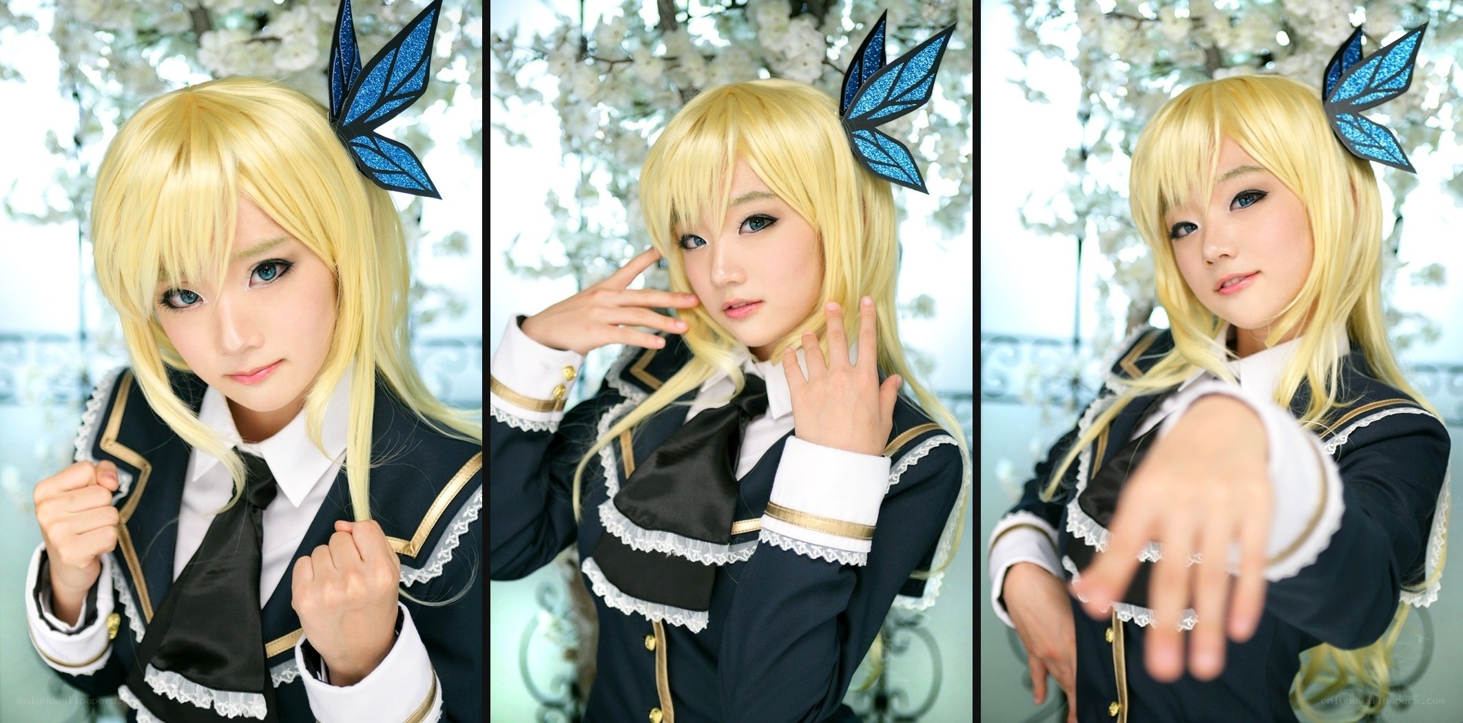 cosplayer in school uniform