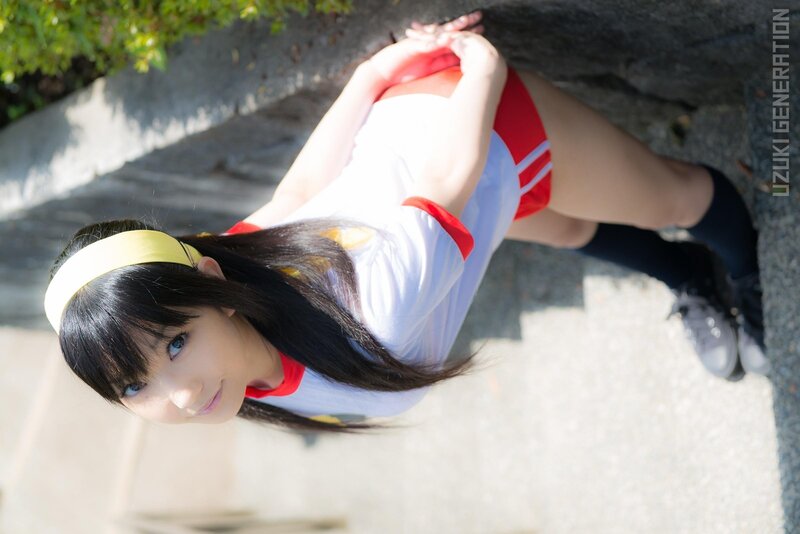 Cosplayer in School Uniform — White, Playful