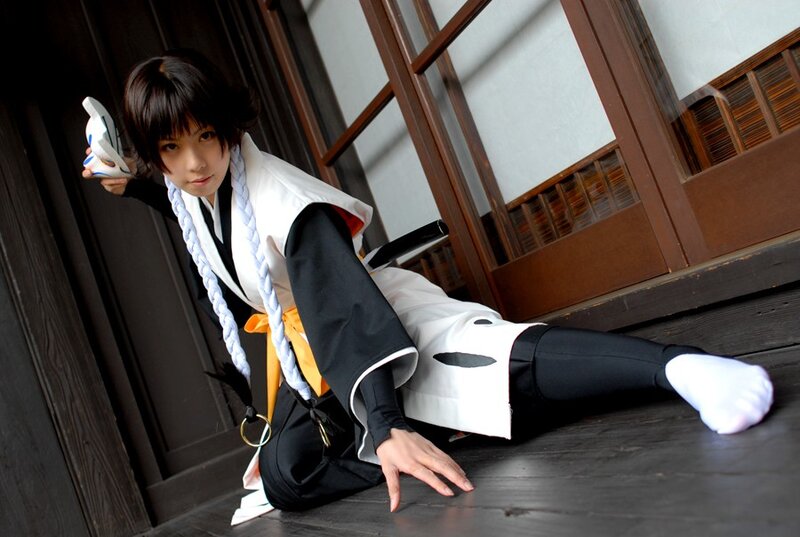 cosplayer in traditional outfit