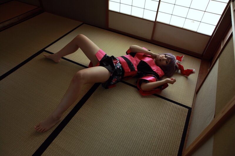cosplayer in traditional outfit