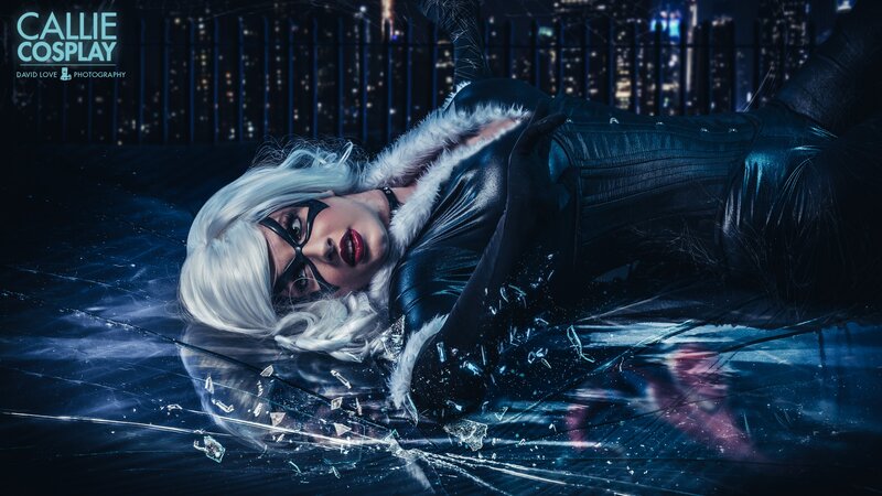 Cosplayer Lying on Broken Glass