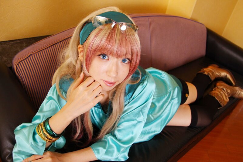 cosplayer on a couch