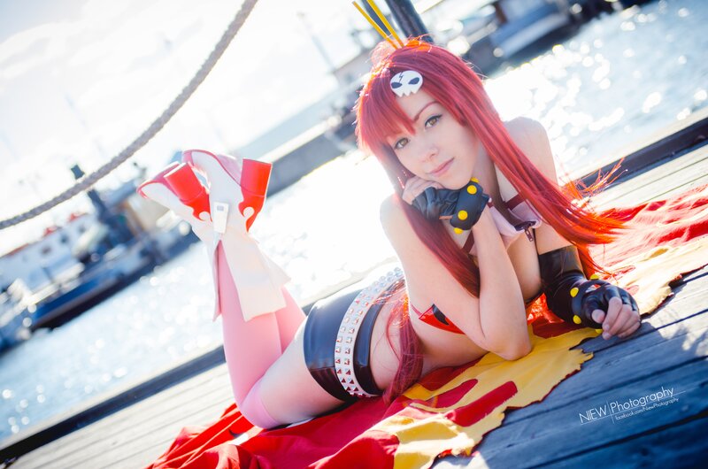 cosplayer on a dock