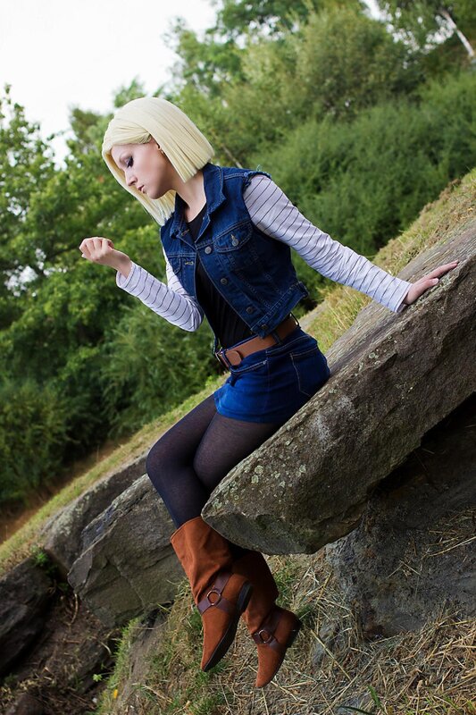 cosplayer on a rock