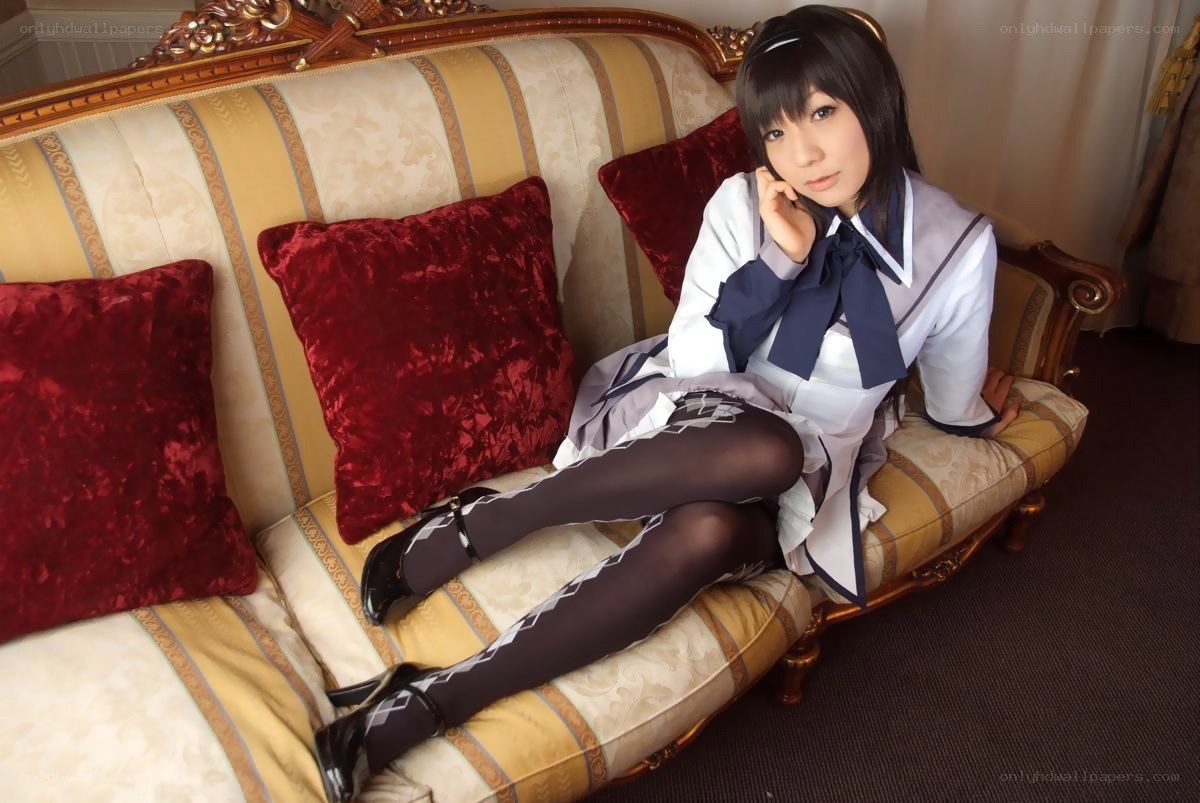 cosplayer on a sofa