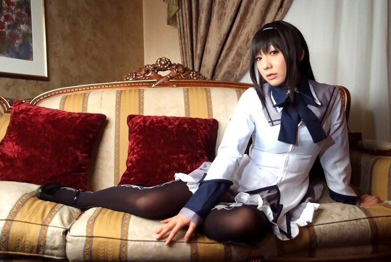 cosplayer on a sofa