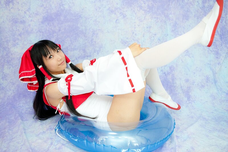 cosplayer on inflatable ring