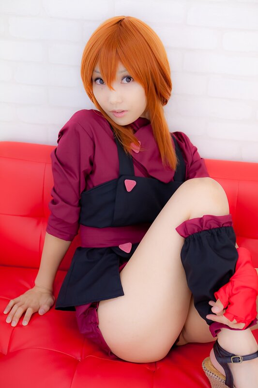 Cosplayer on Red Couch — Neutral