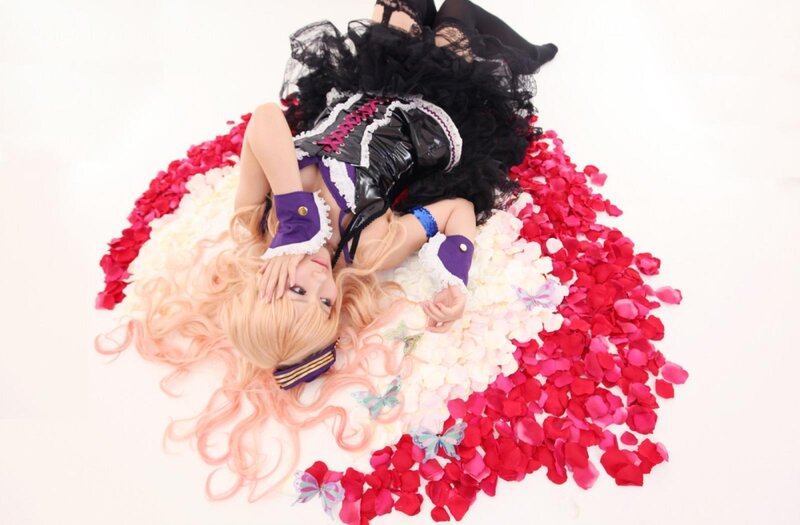 Cosplayer on Rose Petals — Red