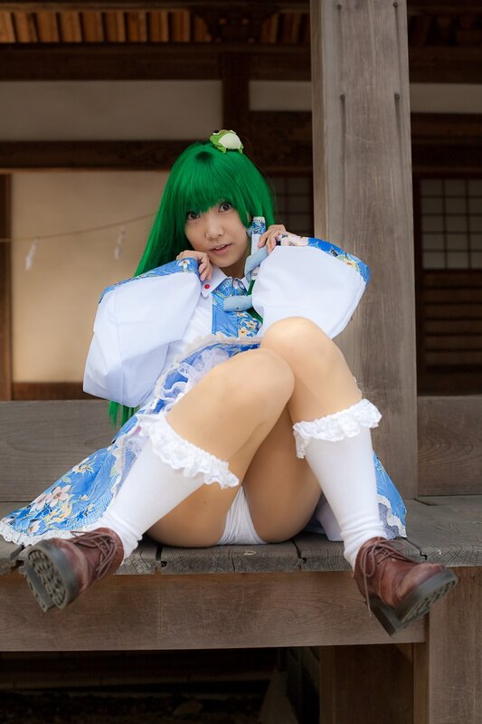 Cosplayer Sitting on Bench