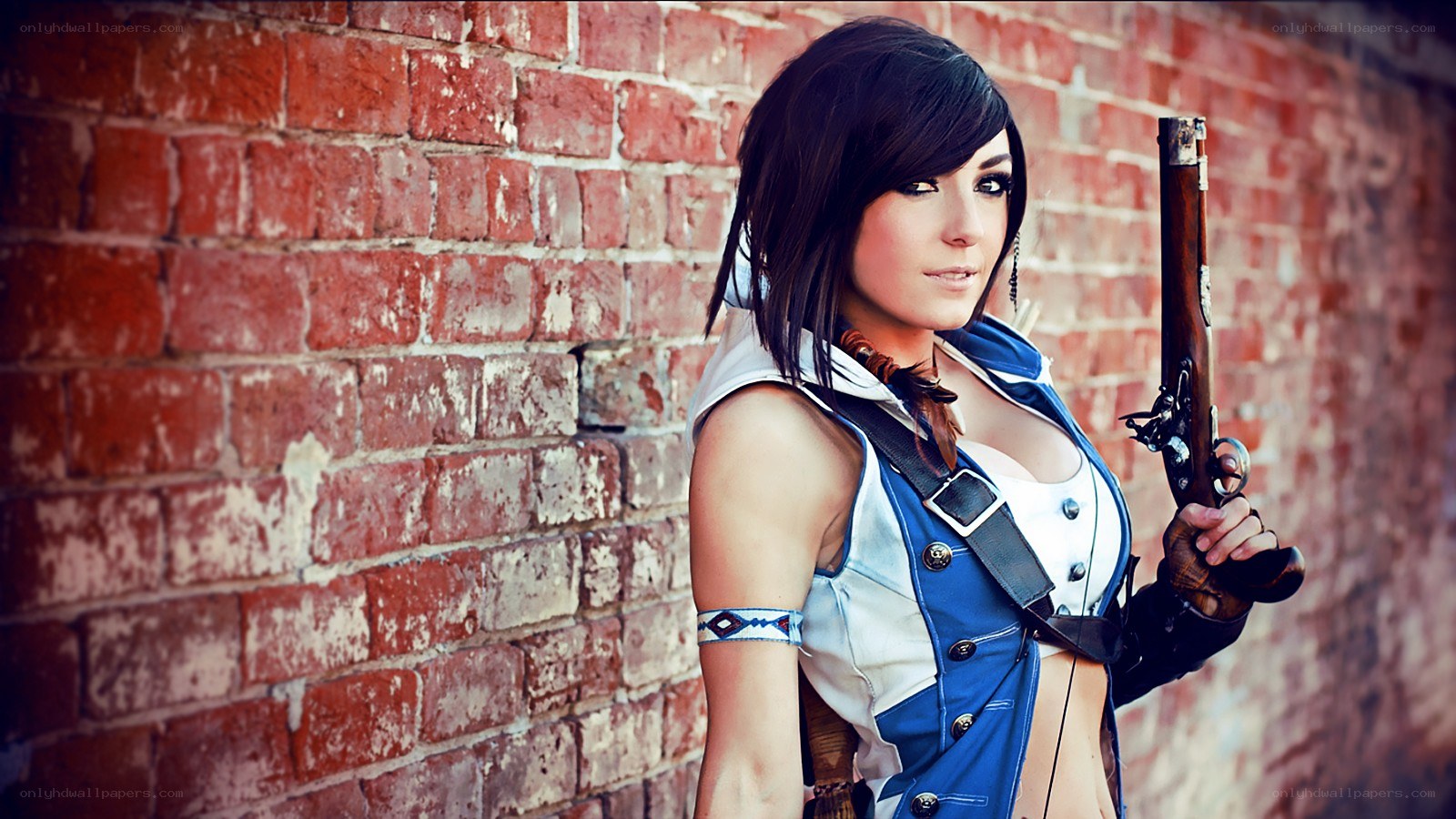 cosplayer with a musket