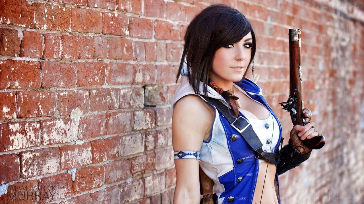 cosplayer with a pistol