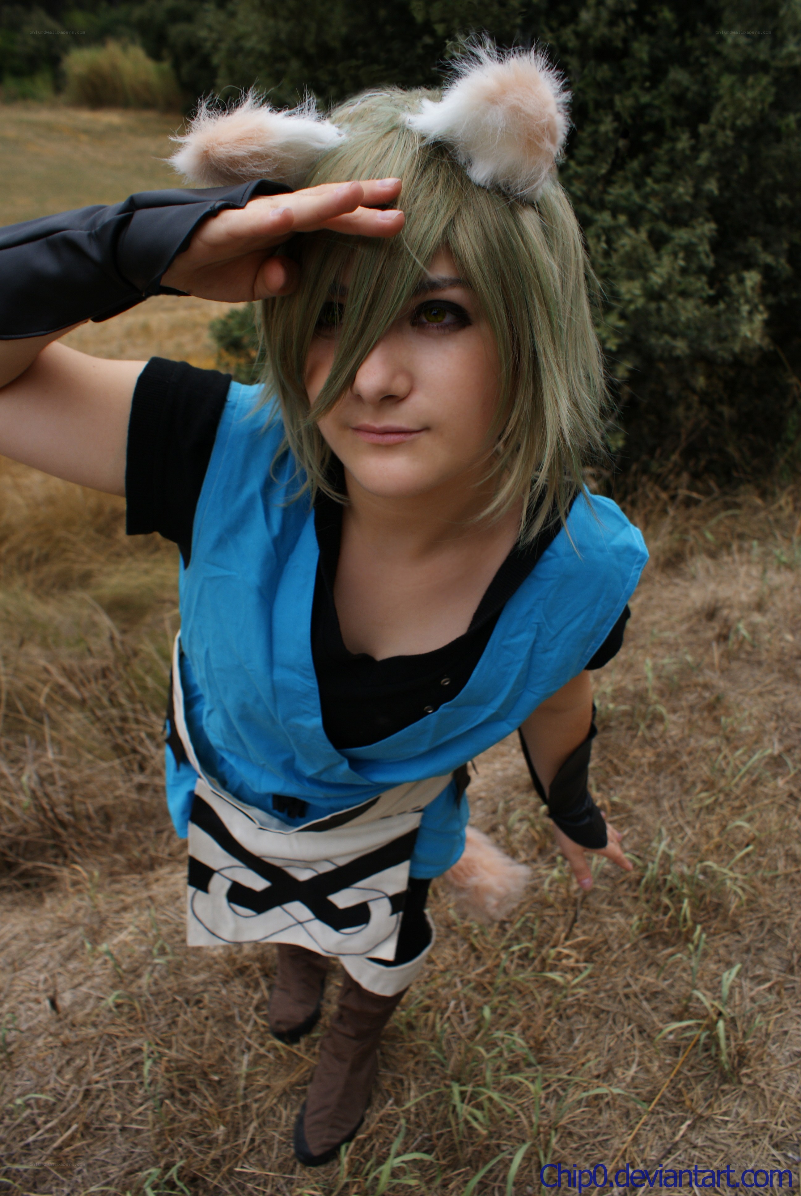 cosplayer with animal ears