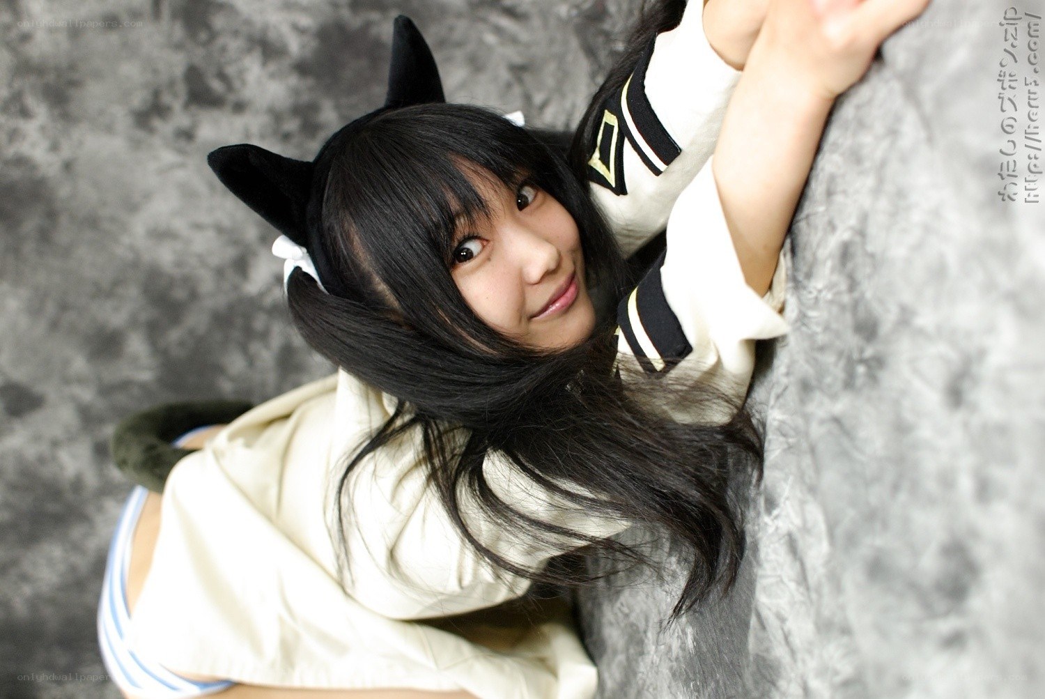 cosplayer with cat ears