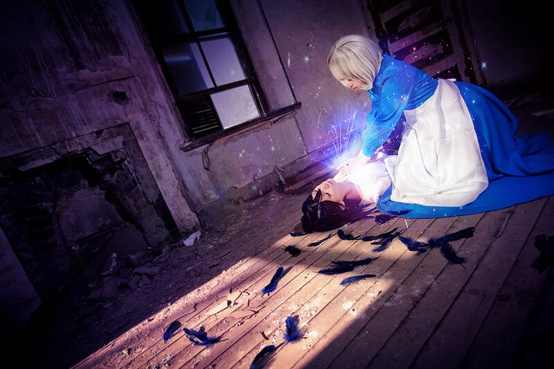 Cosplayer with Dark Hair — Blue