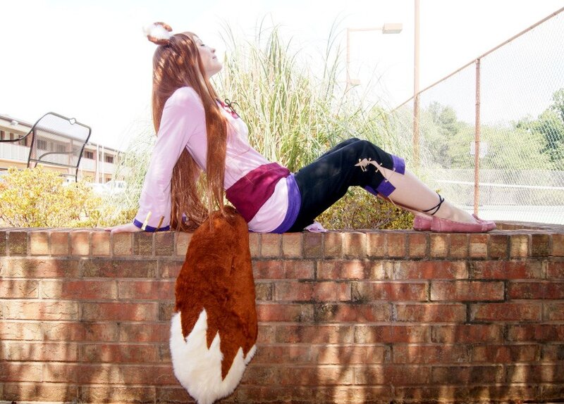 cosplayer with fox ears and tail