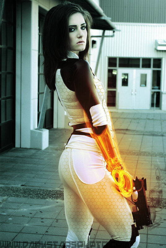 cosplayer with glowing arm