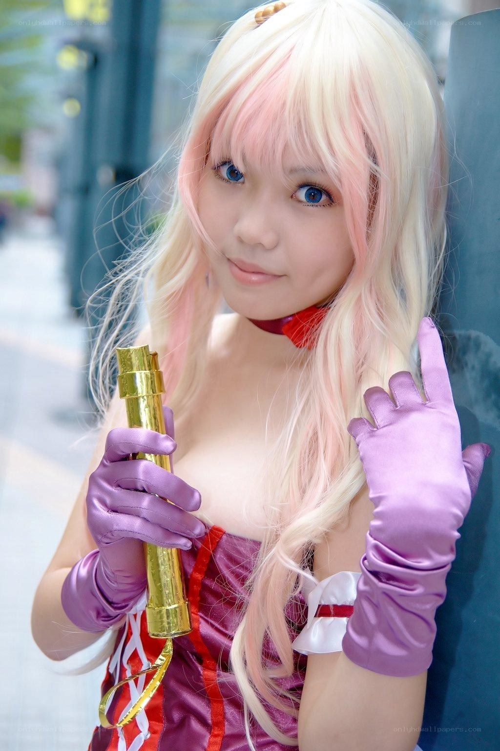 cosplayer with golden staff