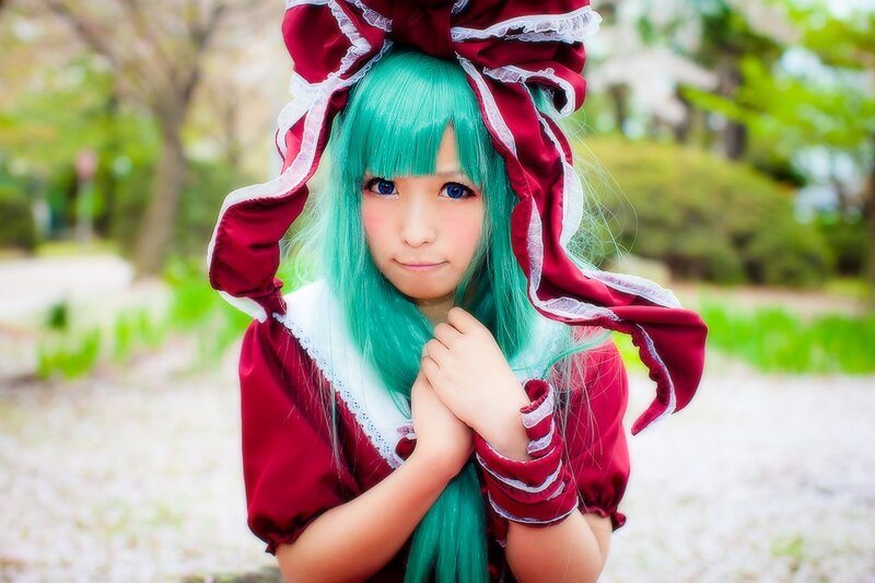 Cosplayer with Green Hair — Calm, Spring